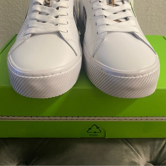 NIB Cariuma Salvas White Smooth Leather/Leopard Sneaker - Women’s 10.5/Men’s 9 - Picture 13 of 14